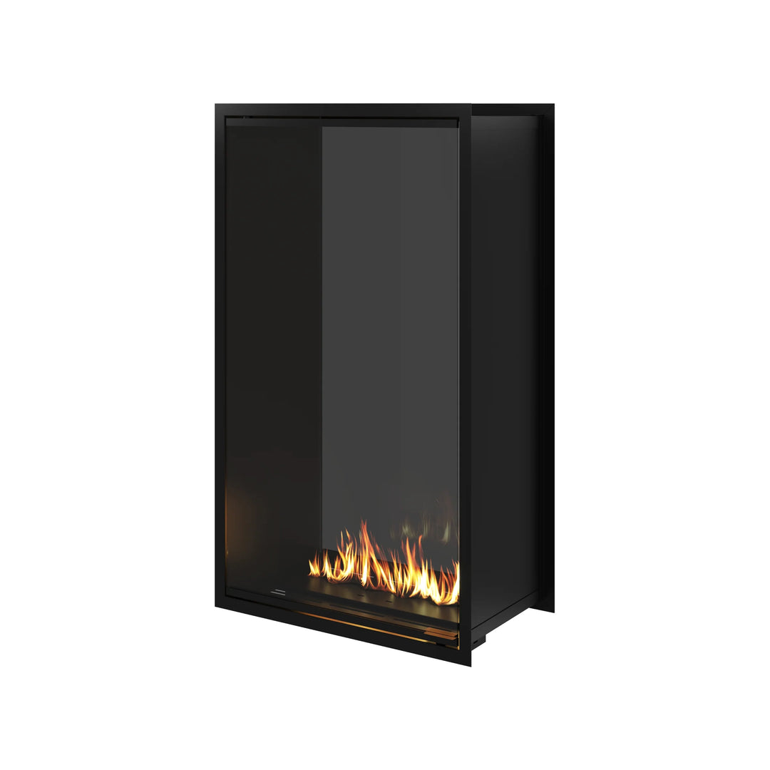 Bioethanol Einbau Tunnelkamin Zweiseitig Raumteiler Vollverglasung FAME Vertikal 70x120cm Ethanol Tunnelofen Glastuer