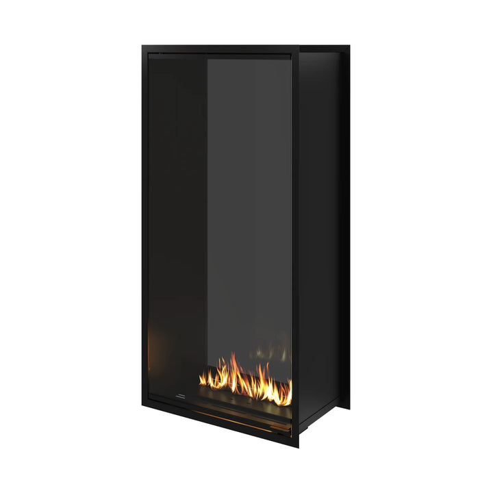 Bioethanol Einbau Tunnelkamin Zweiseitig Raumteiler Vollverglasung FAME Vertikal 70x140cm Ethanol Tunnelofen Glastuer