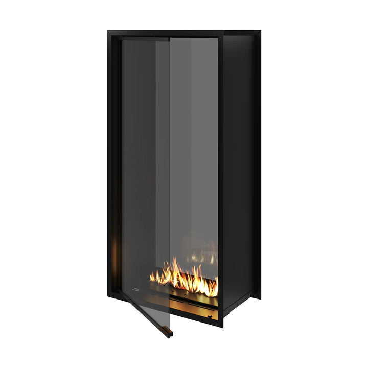 Bioethanol Einbau Tunnelkamin Zweiseitig Raumteiler Vollverglasung FAME Vertikal 70x140cm Ethanol Tunnelofen Offen