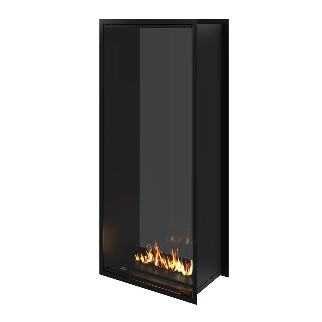 Bioethanol Einbau Tunnelkamin Zweiseitig Raumteiler Vollverglasung FAME Vertikal 70x160cm Ethanol Tunnelofen Glastuer