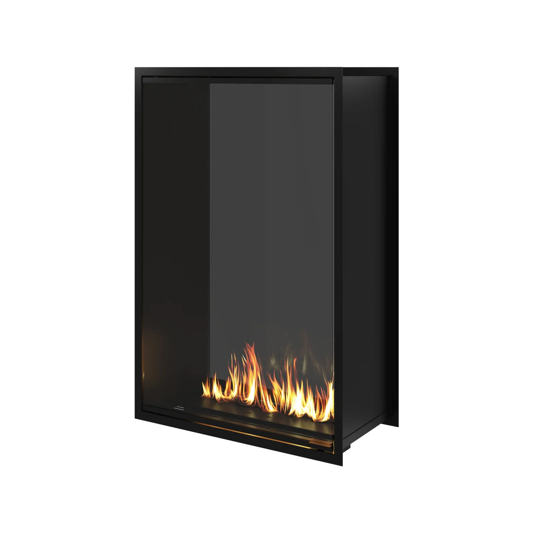 Bioethanol Einbau Tunnelkamin Zweiseitig Raumteiler Vollverglasung FAME Vertikal 80x120cm Ethanol Tunnelofen Glastuer