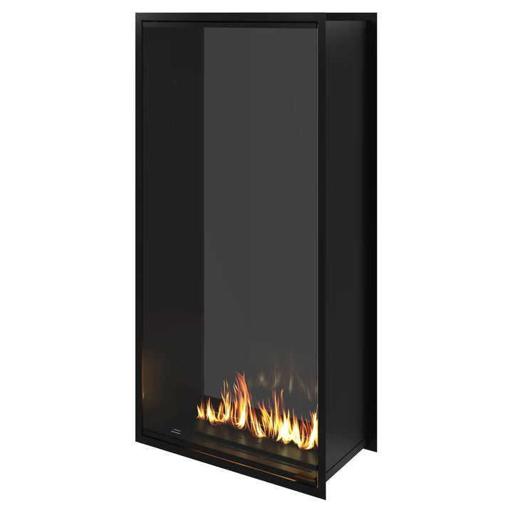 Bioethanol Einbau Tunnelkamin Zweiseitig Raumteiler Vollverglasung FAME Vertikal 80x180cm Ethanol Tunnelofen Glastuer