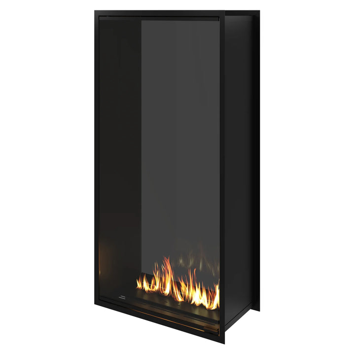 Bioethanol Einbau Tunnelkamin Zweiseitig Raumteiler Vollverglasung FAME Vertikal 80x200cm Ethanol Tunnelofen Glastuer