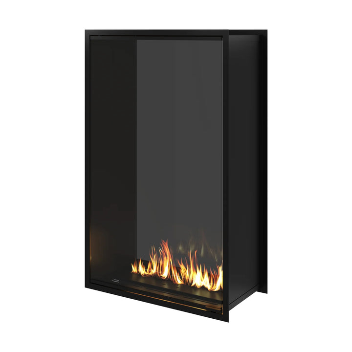 Bioethanol Einbau Tunnelkamin Zweiseitig Raumteiler Vollverglasung FAME Vertikal 90x140cm Ethanol Tunnelofen Glastuer