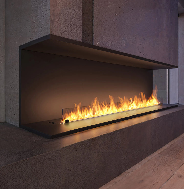 Bioethanol Einbaukamin Dreiseitig Raumteiler INSIDE ETRONIC C2000 200cm von InFire App Steuerung Pumpe Automatisch Fernbedienung Wohnzimmer
