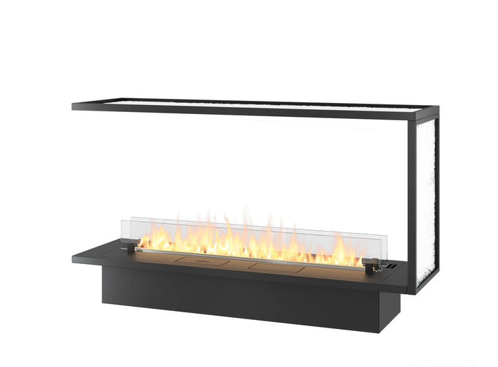 Bioethanol Einbaukamin Dreiseitig Raumteiler INSIDE ETRONIC U1200 120cm von InFire App Steuerung Pumpe Automatisch Fernbedienung