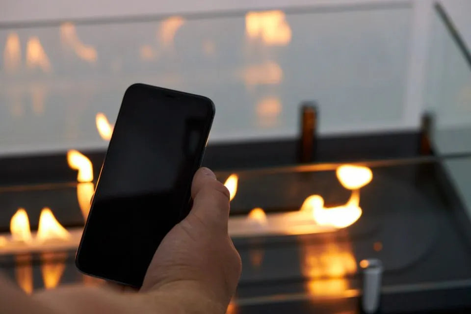 Bioethanol Einbaukamin Einbau Kamin Le Feu CLEVER SmartFire Automatisch App Steuerung Handy 