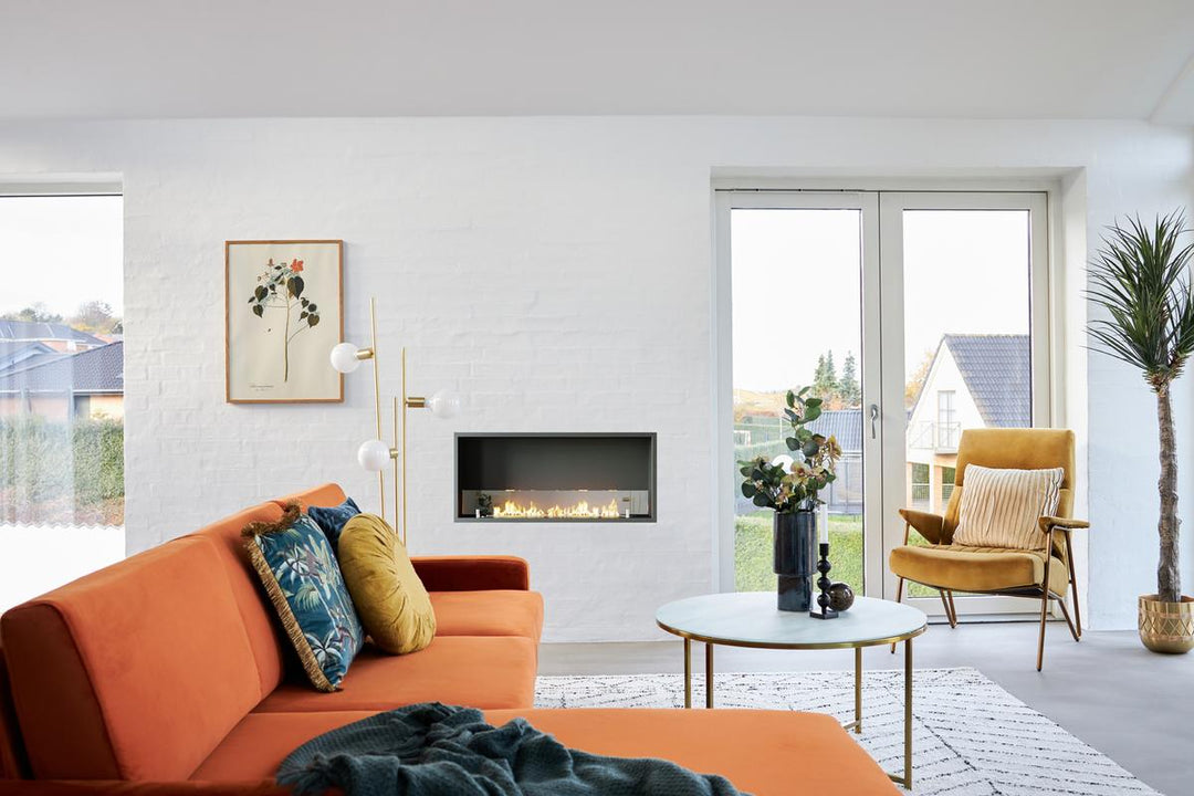 Bioethanol Einbaukamin Einbau Kamin Le Feu CLEVER SmartFire Automatisch Fernbedienung Wohnbereich Modern mit Glas