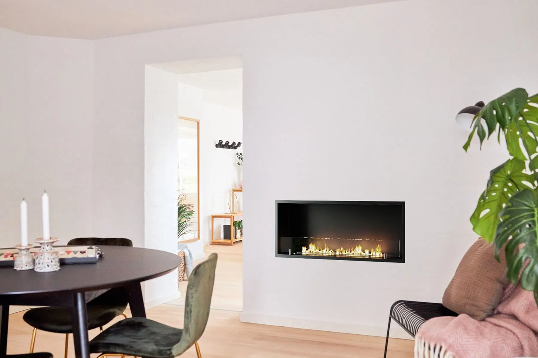 Bioethanol Einbaukamin Einbau Kamin Le Feu CLEVER SmartFire Automatisch Fernbedienung Wohnzimmer Modern mit Glas