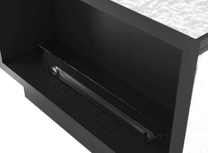 Bioethanol Einbaukamin Einbau Kamin Ofen ETRONIC BASIC INSIDE 1000 InFire Automatisch Pumpe App Fernbedienung Nahaufnahme