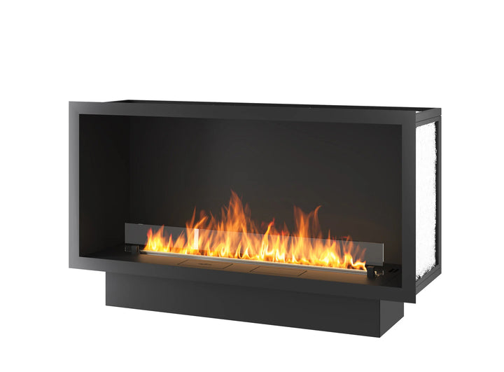 Bioethanol Einbaukamin Ofen Einbau Kamin INSIDE ETRONIC 1200 120cm von InFire App Steuerung Pumpe Automatisch Fernbedienung mit Glas