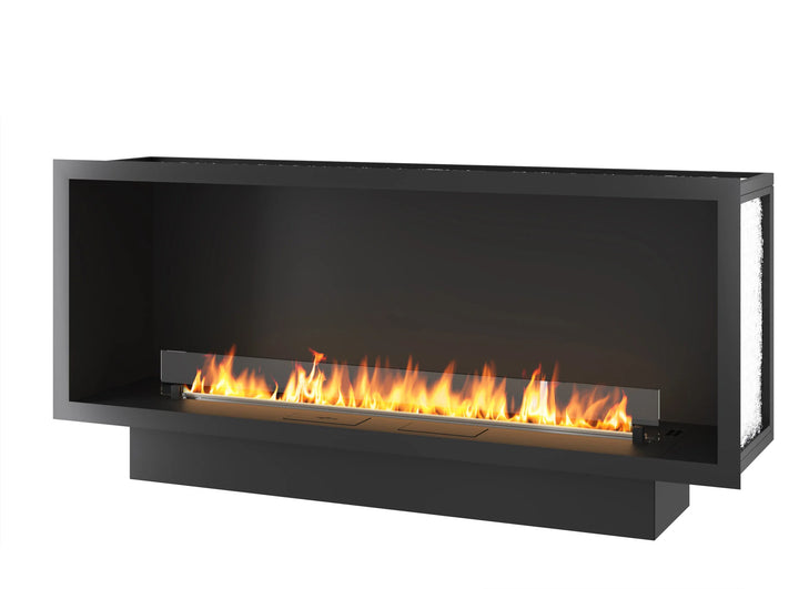 Bioethanol Einbaukamin Ofen Einbau Kamin INSIDE ETRONIC 1500 150cm von InFire App Steuerung Pumpe Automatisch Fernbedienung mit Glas