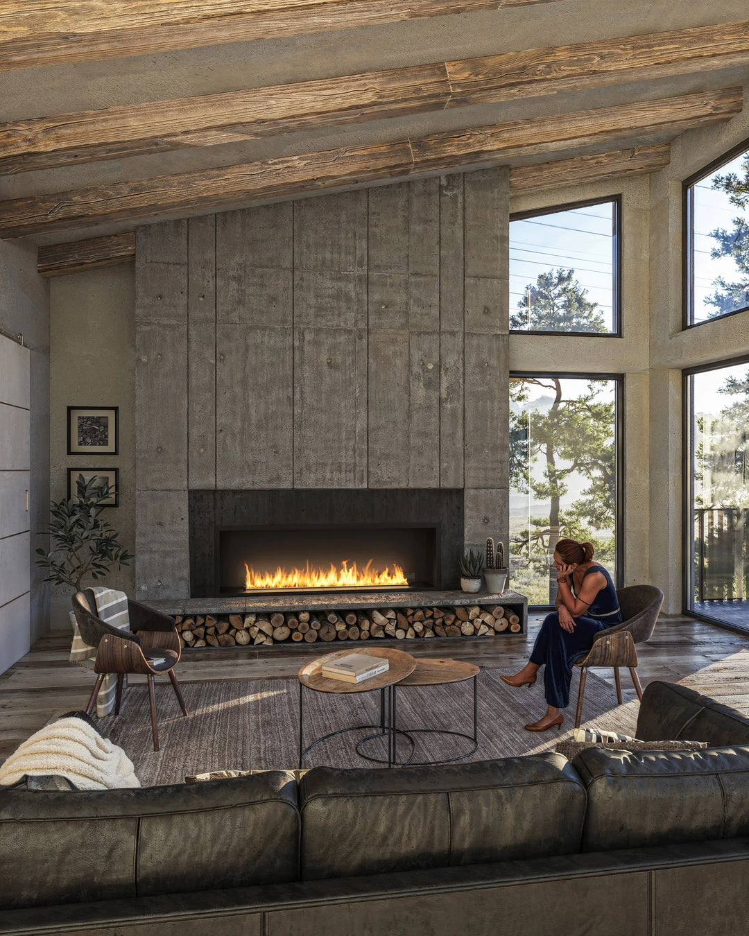 Bioethanol Einbaukamin Ofen Einbau Kamin INSIDE ETRONIC 1800 180cm von InFire App Steuerung Pumpe Automatisch Fernbedienung Wohnzimmer Modern