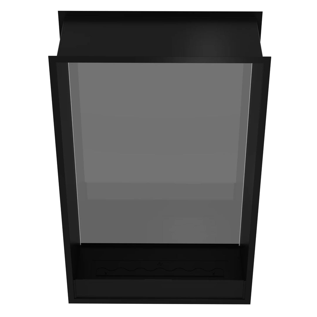 Bioethanol Raumteiler Tunnelkamin FAME Einbaukamin Vertikal Vollverglasung Zweiseitig 90cm breit frontal