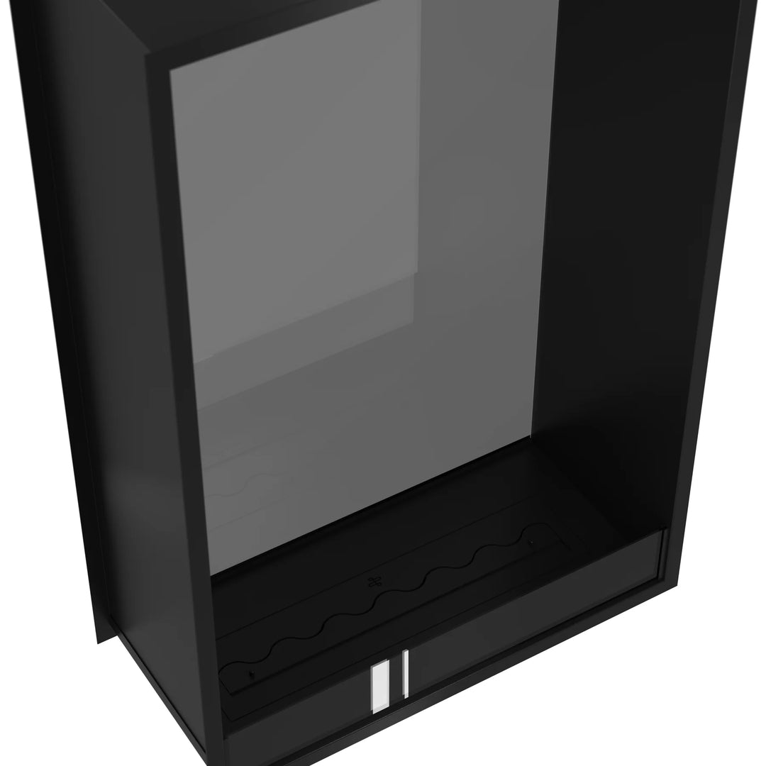 Bioethanol Raumteiler Tunnelkamin FAME Einbaukamin Vertikal Vollverglasung Zweiseitig Wild Flame 90cm breit Draufsicht