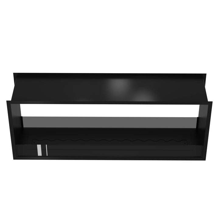 Bioethanol Tunnelkamin FAME Zweiseitig Einbau Bio Ethanol Kamin mit Glas 150cm & 160cm Schwarz Wild Flame Frontal