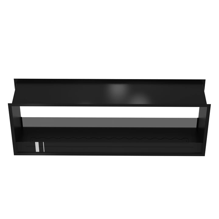 Bioethanol Tunnelkamin FAME Zweiseitig Einbau Bio Ethanol Kamin mit Glas 170cm, 180cm, 190cm, 200cm Schwarz Wild Flame Frontal