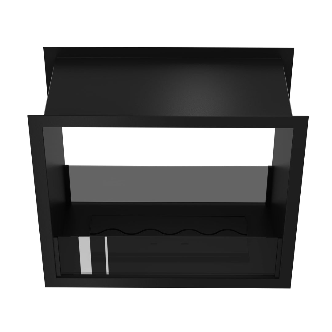 Bioethanol Tunnelkamin FAME Zweiseitig Einbau Bio Ethanol Kamin mit Glas 50cm & 60cm Schwarz Wild Flame Frontal