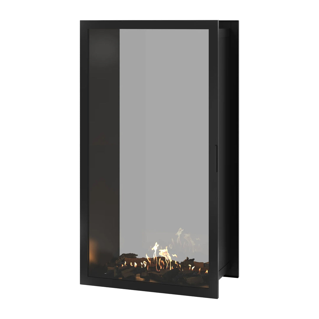 Bioethanol Tunnelkamin Zweiseitig Vertikal FAME Wild Flame Vollverglasung Raumteiler 90x180cm