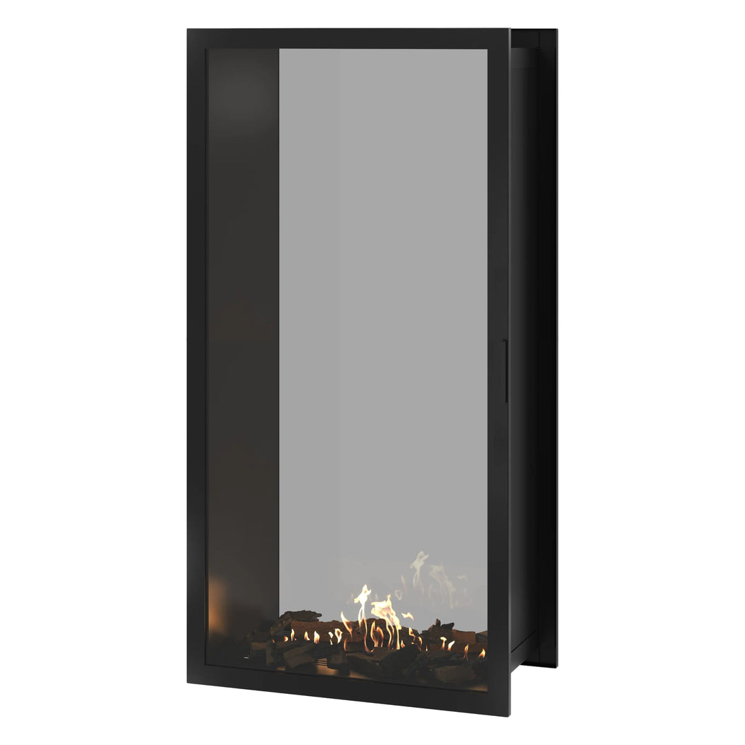 Bioethanol Tunnelkamin Zweiseitig Vertikal FAME Wild Flame Vollverglasung Raumteiler 90x200cm