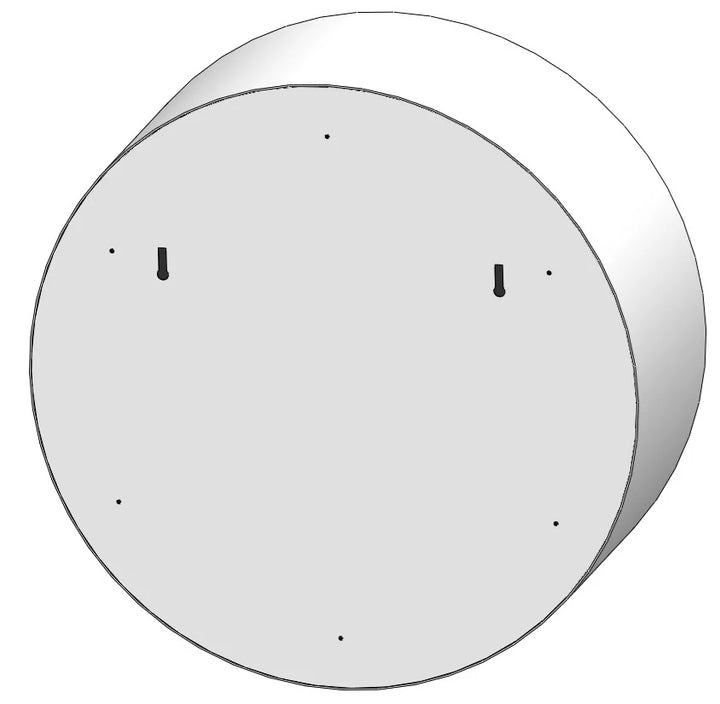 Bioethanol Wandkamin INCYCLE SLIM InFire SlimFire Rund Rückseite Befestigung Skizze Wandmontage