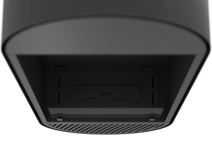 Bioethanol Wandkamin INCYCLE SLIM Vertikal Schwarz InFire SlimFire Bio Ethanol Wand Kamin Ofen Wandmontage Biokamin mit Glas Draufsicht