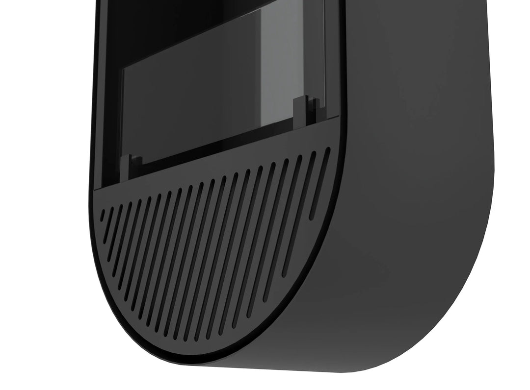 Bioethanol Wandkamin INCYCLE SLIM Vertikal Schwarz InFire SlimFire Bio Ethanol Wand Kamin Ofen Wandmontage Biokamin mit Glas Seitlich Details