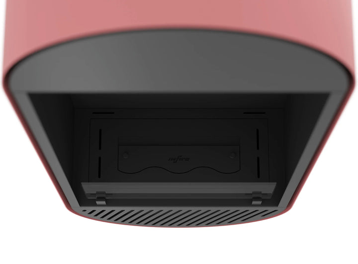 Bioethanol Wandkamin INCYCLE SLIM Vertikal Schwarz Lachs InFire SlimFire Bio Ethanol Wand Kamin Ofen Wandmontage Biokamin mit Glas Draufsicht