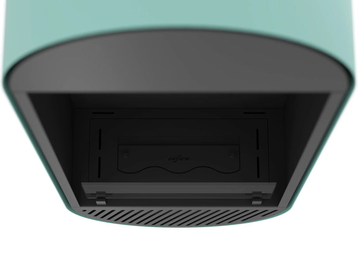 Bioethanol Wandkamin INCYCLE SLIM Vertikal Schwarz Minze InFire SlimFire Bio Ethanol Wand Kamin Ofen Wandmontage Biokamin mit Glas Draufsicht