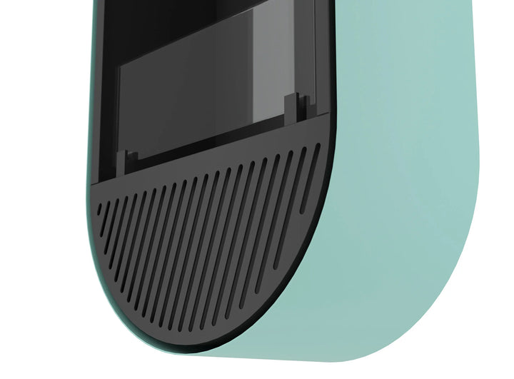 Bioethanol Wandkamin INCYCLE SLIM Vertikal Schwarz Minze InFire SlimFire Bio Ethanol Wand Kamin Ofen Wandmontage Biokamin mit Glas Seitlich Details