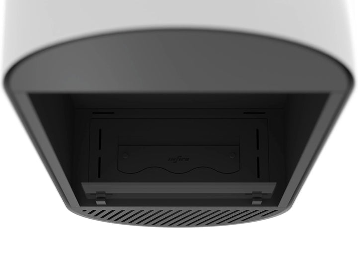 Bioethanol Wandkamin INCYCLE SLIM Vertikal Schwarz Weiss InFire SlimFire Bio Ethanol Wand Kamin Ofen Wandmontage Biokamin mit Glas Draufsicht