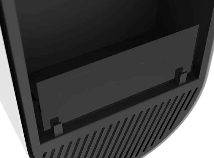 Bioethanol Wandkamin INCYCLE SLIM Vertikal Schwarz Weiss InFire SlimFire Bio Ethanol Wand Kamin Ofen Wandmontage Biokamin mit Glas Nahaufnahme