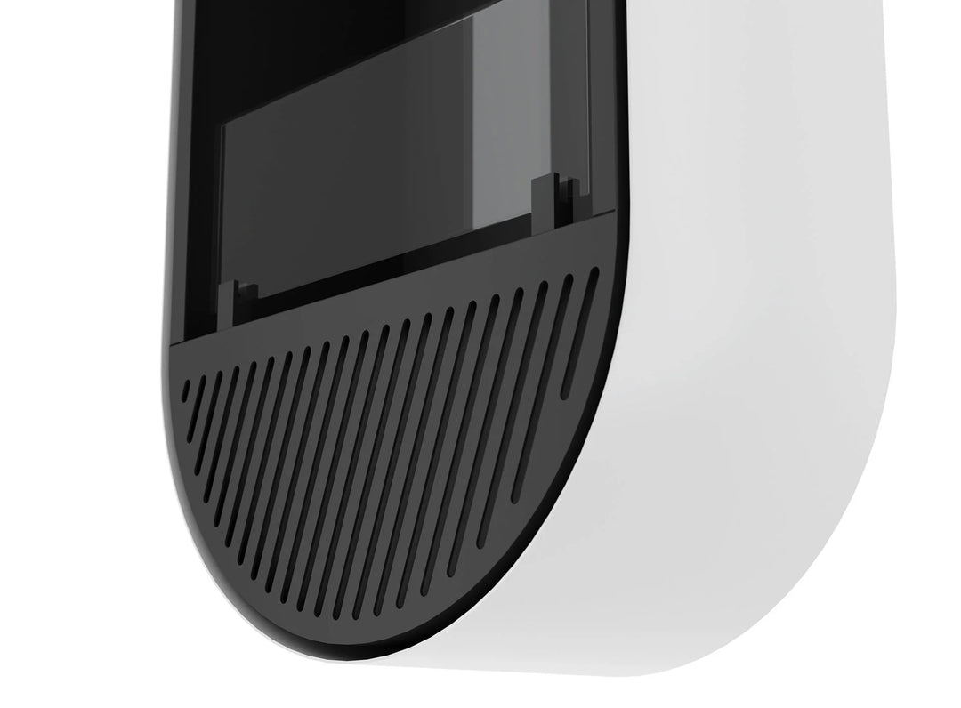 Bioethanol Wandkamin INCYCLE SLIM Vertikal Schwarz Weiss InFire SlimFire Bio Ethanol Wand Kamin Ofen Wandmontage Biokamin mit Glas Seitlich Details