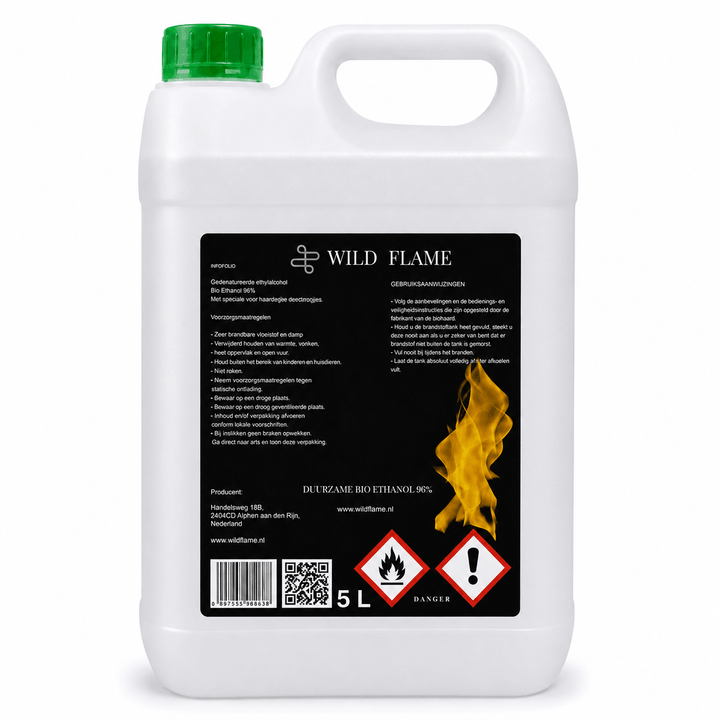 Bioethanol 96% Brennstoff 5x 5-Liter Kanister