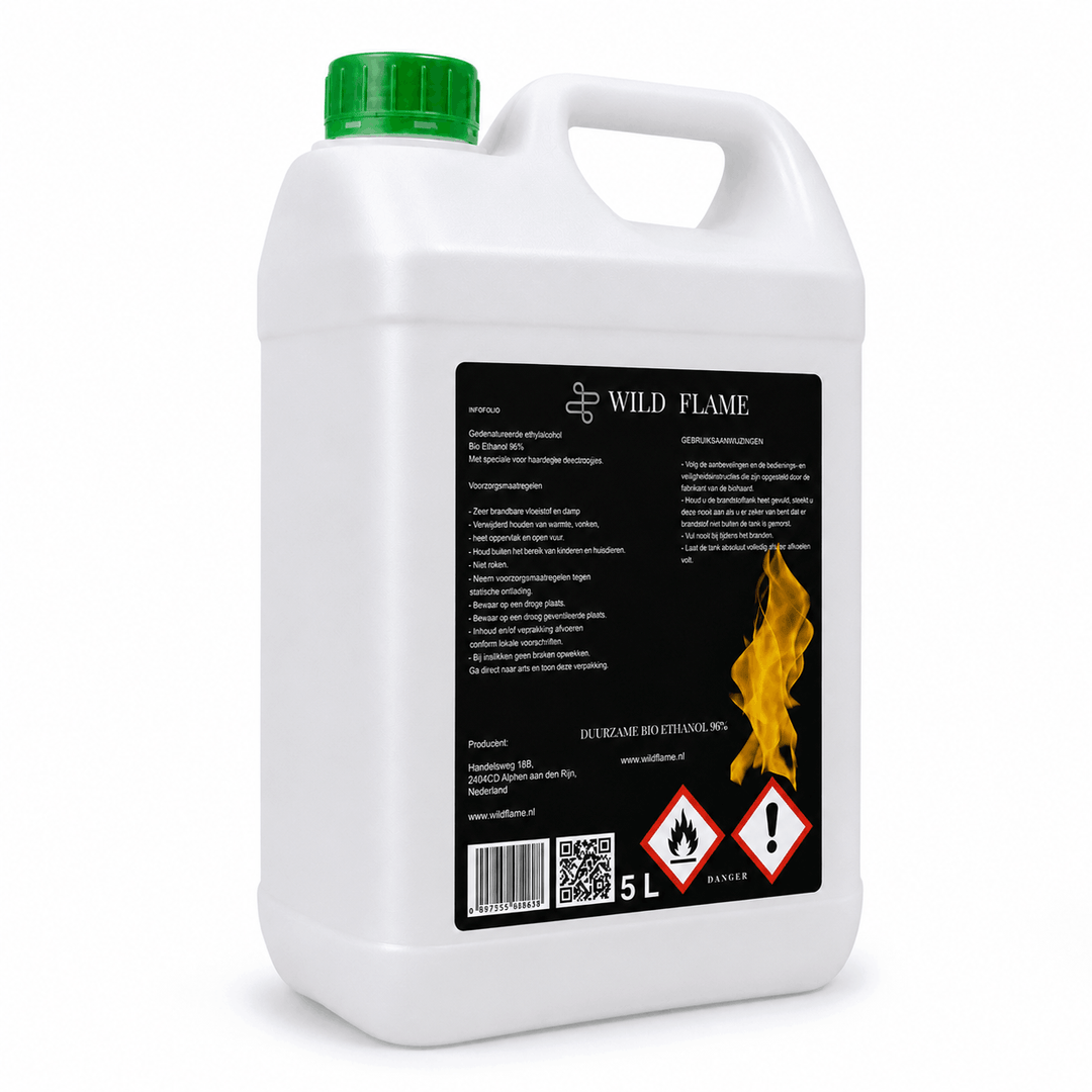Bioethanol 96% Brennstoff 5x 5-Liter Kanister