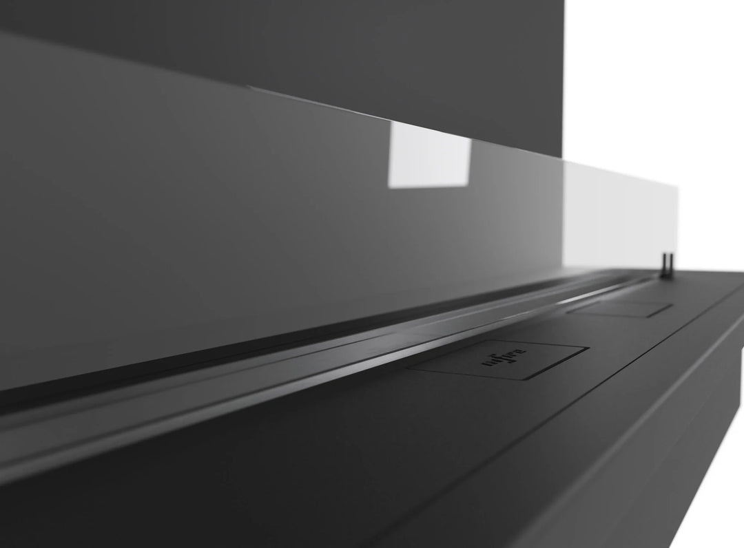 Dreiseitiger Bioethanol Einbaukamin Einbau Kamin Ofen ETRONIC BASIC INSIDE C1400 InFire Automatisch Pumpe App Fernbedienung Nahaufnahme