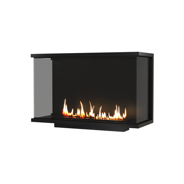 Dreiseitiger Bioethanol Einbaukamin Einbau Kamin Raumteiler Vollverglasung MATE 100cm Vollglas Raumtrenner Ethanol Ofen