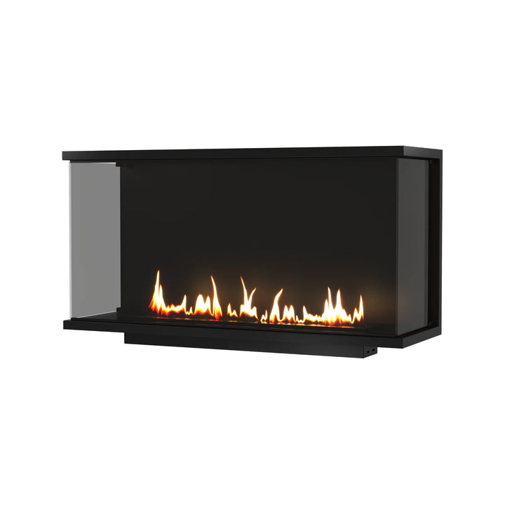 Dreiseitiger Bioethanol Einbaukamin Einbau Kamin Raumteiler Vollverglasung MATE 120cm Vollglas Raumtrenner Ethanol Ofen