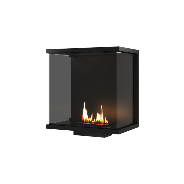 Dreiseitiger Bioethanol Einbaukamin Einbau Kamin Raumteiler Vollverglasung MATE 60cm Vollglas Raumtrenner Ethanol Ofen