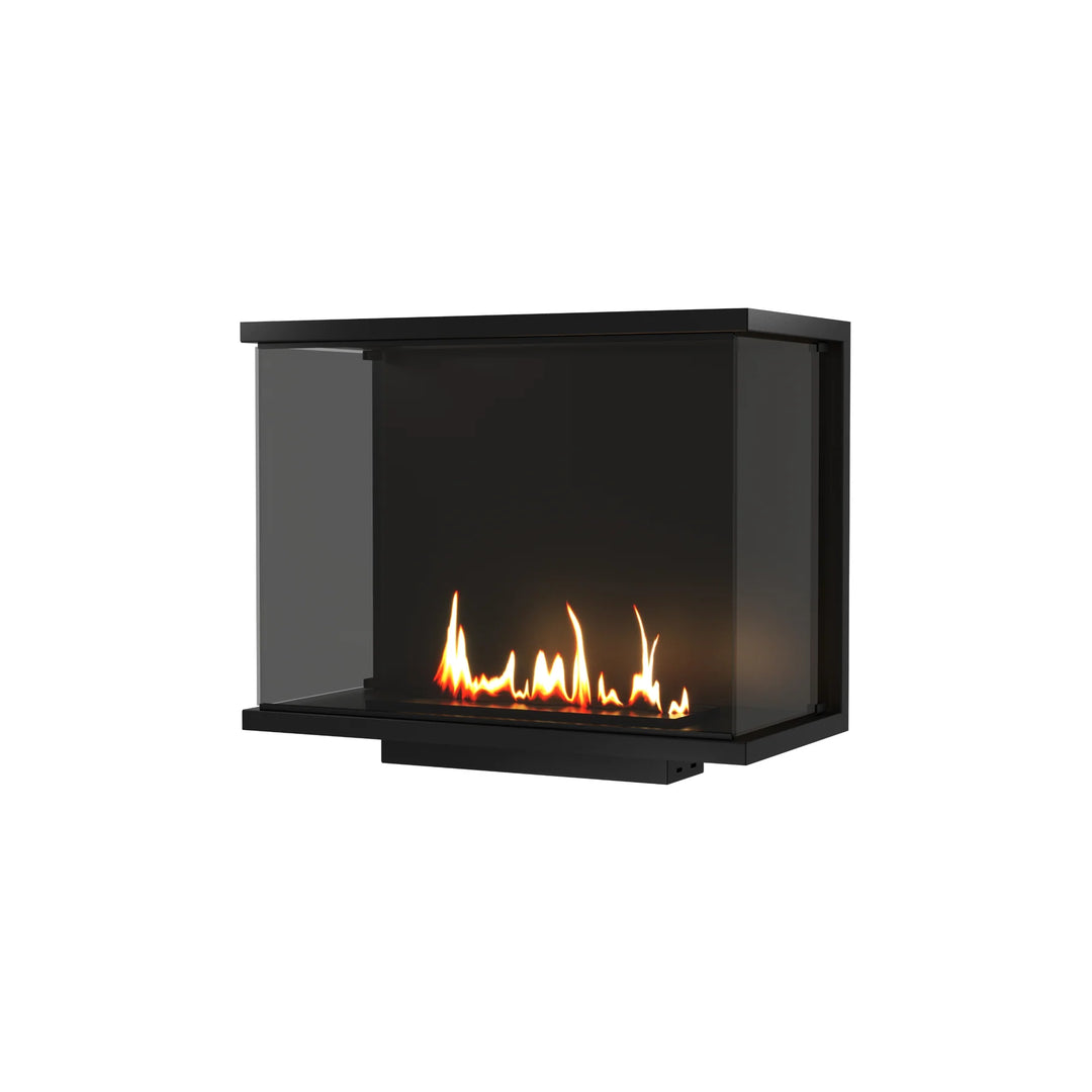 Dreiseitiger Bioethanol Einbaukamin Einbau Kamin Raumteiler Vollverglasung MATE 80cm Vollglas Raumtrenner Ethanol Ofen