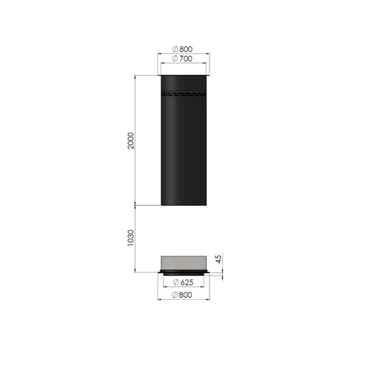 Infire-haengekamin-decke-ethanol-inround-rund.technische-zeichnung-3d-rendering-alle-groessen