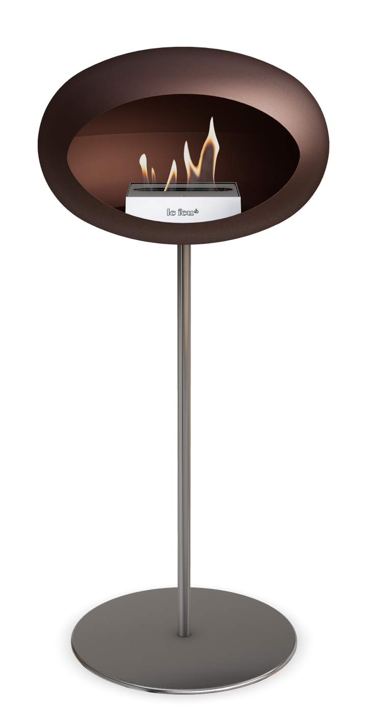 Le Feu GROUND STEEL HIGH Mokka Ø 25 mm – Rohr Edelstahl, Brenner Edelstahl, Bodenplatte Edelstahl