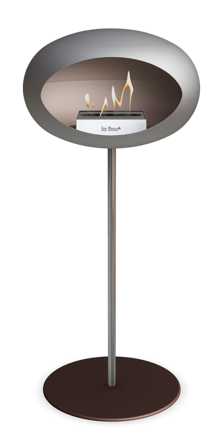 Le Feu GROUND STEEL HIGH Nickel Ø 25 mm – Rohr Edelstahl, Brenner Edelstahl, Bodenplatte Mokka