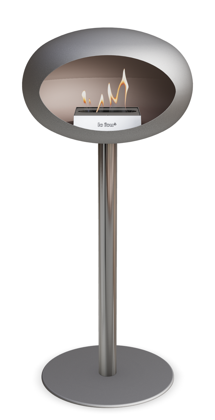 Le Feu GROUND STEEL HIGH Nickel Ø 60 mm – Rohr Edelstahl, Brenner Edelstahl, Bodenplatte Nickel