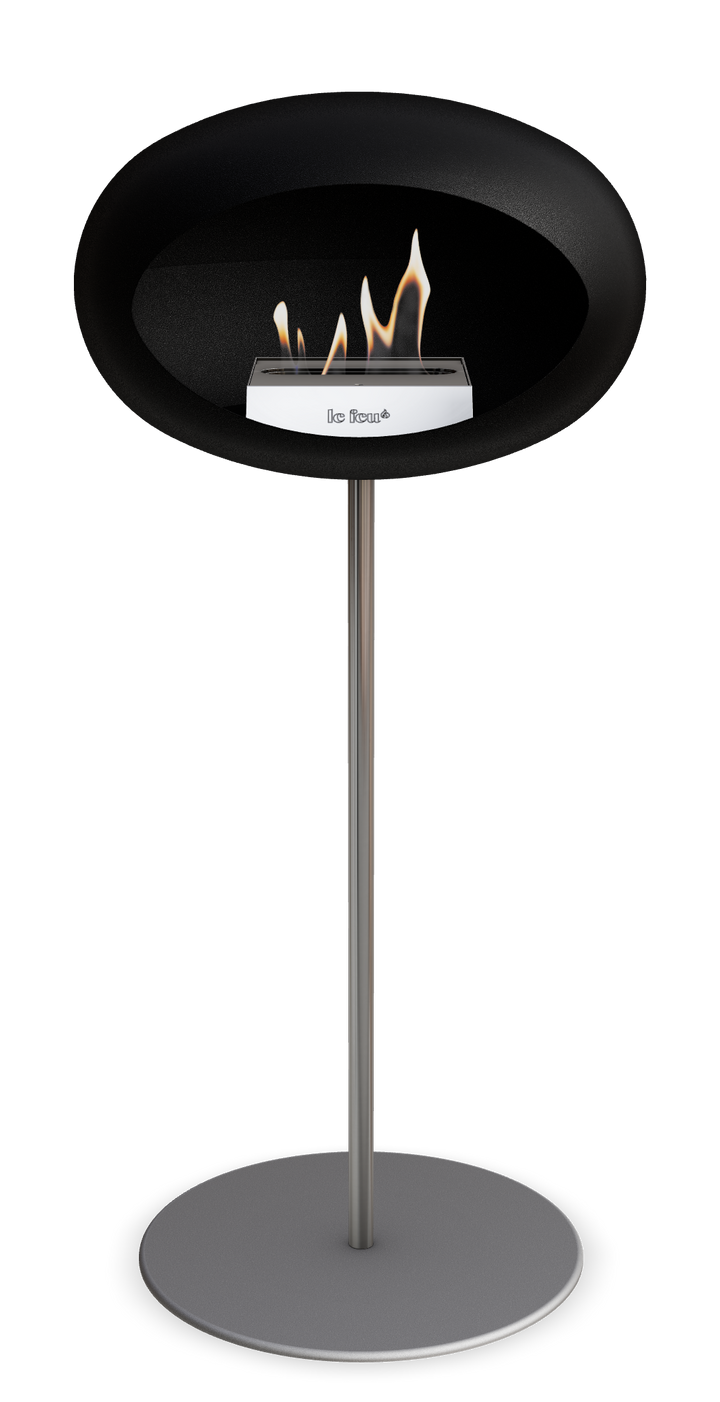 Le Feu GROUND STEEL HIGH Schwarz Ø 25 mm – Rohr Edelstahl, Brenner Edelstahl, Bodenplatte Nickel