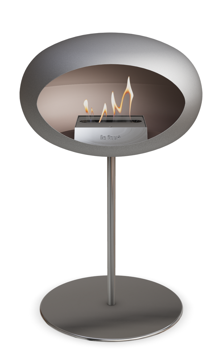 Le Feu GROUND STEEL LOW Nickel Ø 25 mm – Rohr Edelstahl, Brenner Edelstahl, Bodenplatte Edelstahl