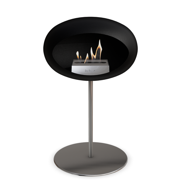 Le Feu GROUND STEEL LOW Schwarz Ø 25 mm – Rohr Edelstahl, Brenner Edelstahl, Bodenplatte Edelstahl