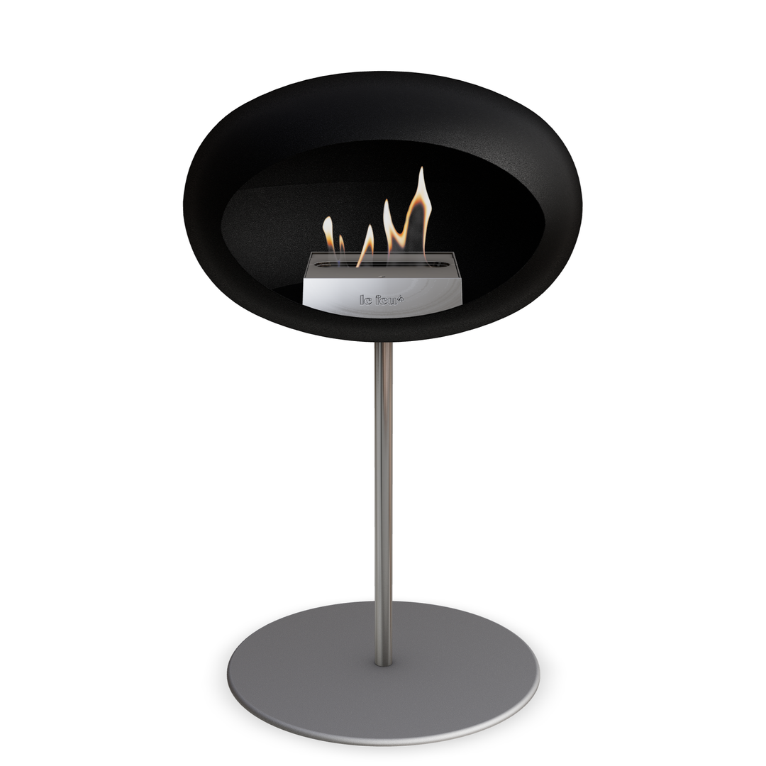 Le Feu GROUND STEEL LOW Schwarz Ø 25 mm – Rohr Edelstahl, Brenner Edelstahl, Bodenplatte Nickel