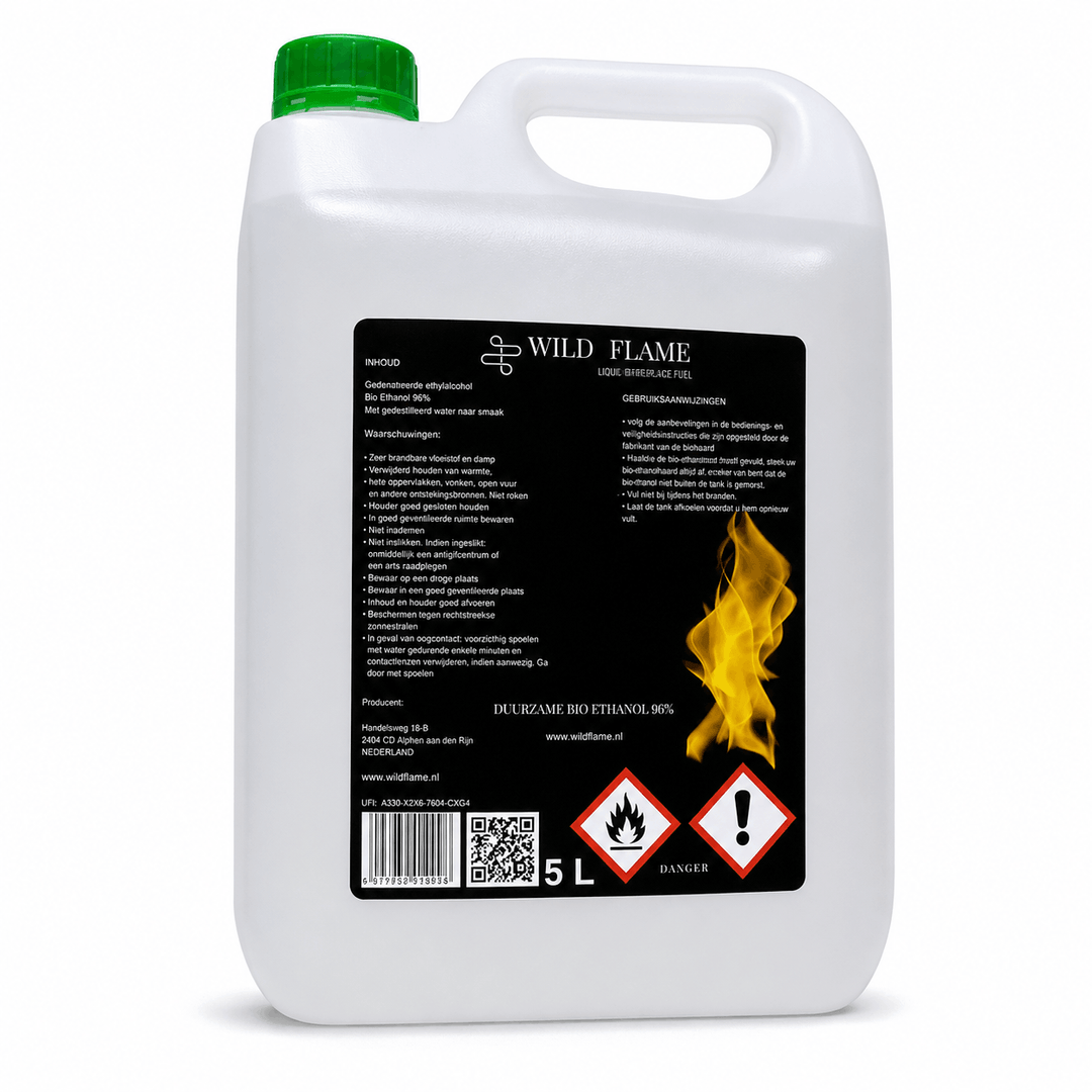 5-Liter Bioethanol-Kanister 96% zum Betanken automatischer SmartFire Brenner mit Pumpe