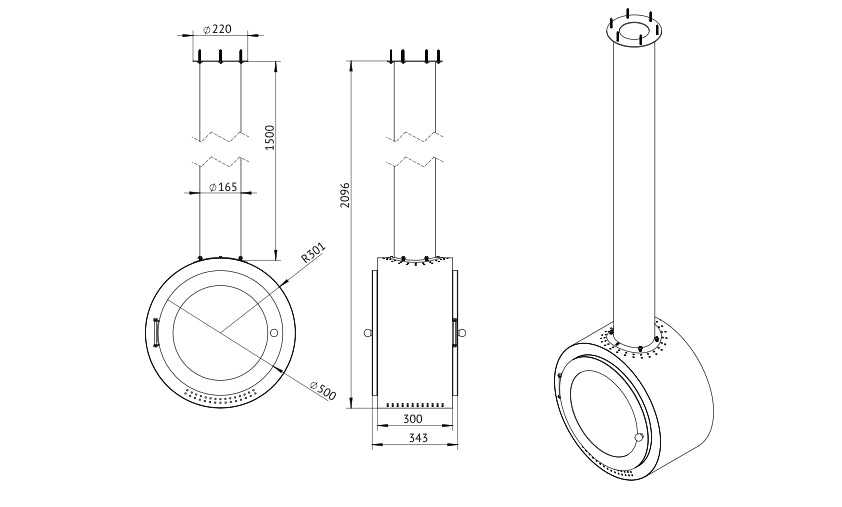 bioethanol-deckenkamin-haengekamin-deckenmontage-decke-ethanolkamin-oni-2side-runde-kaminbasis-technische-zeichnung-alle-groessen-3d-modell